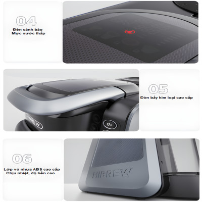 Máy pha cà phê 4 trong 1, Espresso, Viên Nén Nespresso, Nescafe Dolcegusto, Kcup thương hiệu Mỹ cao cấp HiBREW H6 - Hàng Nhập Khẩu