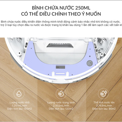 Robot hút bụi Lydsto R1 PRO thông minh có định vị bằng hệ thống cảm biến LDS - Hàng chính hãng