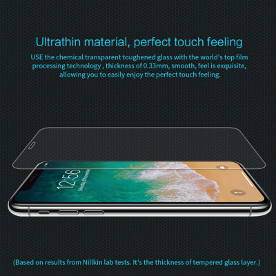 Miếng dán kinh cường lực cho iPhone 11 Pro (5.8 inch) / iPhone X / Xs hiệu Nillkin (độ cứng 9H, mỏng 0.33mm, chống dầu, hạn chế vân tay) - Hàng chính hãng