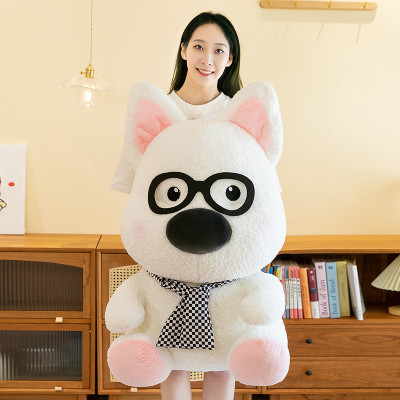 Gấu bông chó đeo mắt kính cute siêu mềm, chó giáo sư tiến sĩ dễ thương hài hước (25cm) hàng xịn cao cấp an toàn cho trẻ