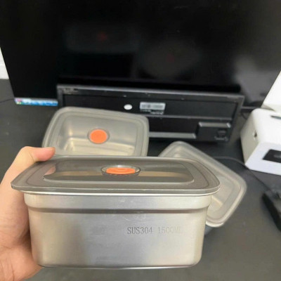 Hộp Inox 150ML Dày Dặn, Nắp Đậy Silocon Hút Chân Không, zoang chống chàn