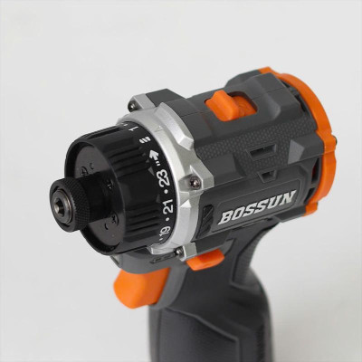 Máy chuyên vít cấp trượt pin BOSSUN 16.8V, lực siết 45n.m, động cơ không thổi than, 23 cấp trượt, pin 4cell