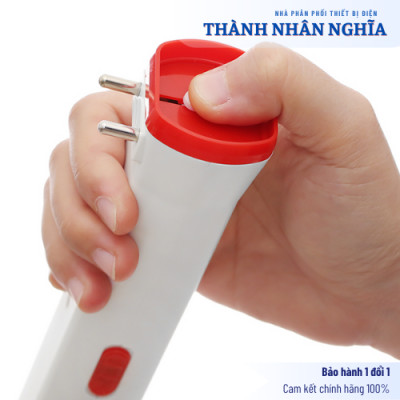 Vợt muỗi Điện Quang ĐQ EMR02 WR (Trắng-Đỏ) Xả nhanh dòng điện 5 giây, gọn nhẹ