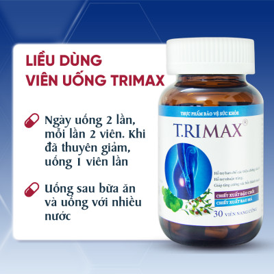 Liệu Trình Hỗ Trợ Điều Trị Trĩ TRIMAX, Giúp Co Búi Trĩ, Giảm Đau Rát Chảy Máu (Combo 3 Hộp Viên Uống Trimax + 1 Kem Thoa Trimax)