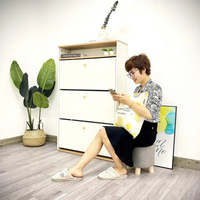 Tủ Giày Thông Minh Cánh Lật Tiết Kiệm Diện Tích 3 Tầng 6 Ngăn Sức Chứa Khủng Chống Mùi Hôi - GP112 