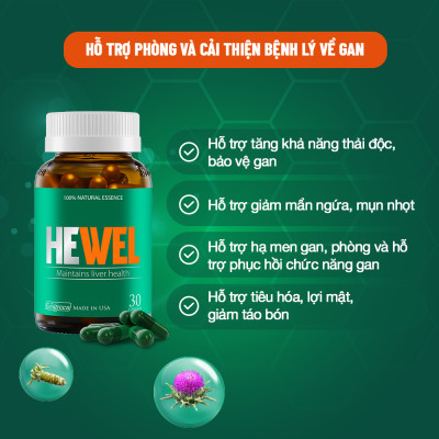 Combo 4 hộp HEWEL bổ gan 30 viên tặng 1 hộp QIK HAIR for Women 15 viên