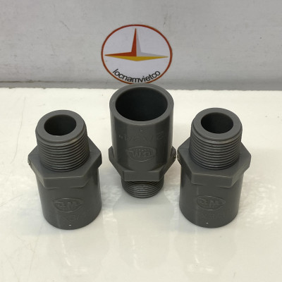 Nối ren ngoài nhựa phi 27 Bình Minh( 10 cái )