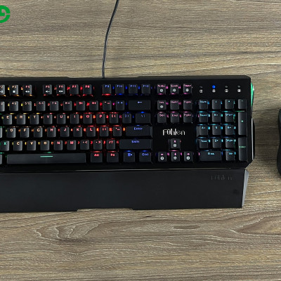 Bàn phím cơ Blue switch Fuhlen D (Destroyer), Phím Gaming Led RGB 7 màu RAINBOW- Hàng chính hãng