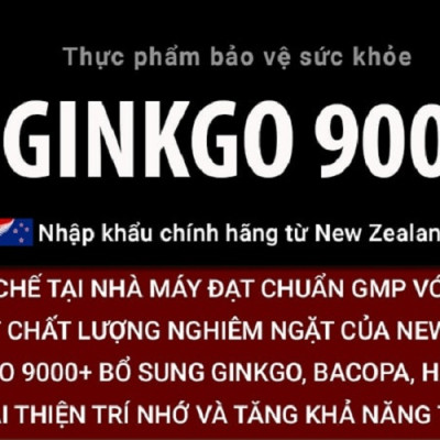 Viên uống bổ não nhập khẩu chính hãng New Zealand GO GINKGO 9000+ (30 viên) hỗ trợ tăng cường tuần hoàn não, cải thiện trí nhớ, tăng khả năng tập trung