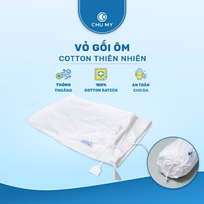 Vỏ Gối Ôm Cotton 100% Thiên Nhiên  - Vỏ gối khách sạn 5 sao – Mát mẻ - Mềm mại
