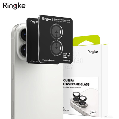 [Combo 2] Dán camera cho iPhone 17 Pro Max / 17 Pro / 17 / Air RINGKE Lens Frame Glass - Hàng Chính Hãng
