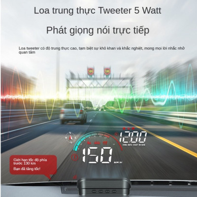 HUD M22 Hiển Thị Tốc Độ Trên Kính Lái Ô Tô Cảnh Báo Giọng Nói Tiếng Việt – Kết Nối OBD2 & GPS