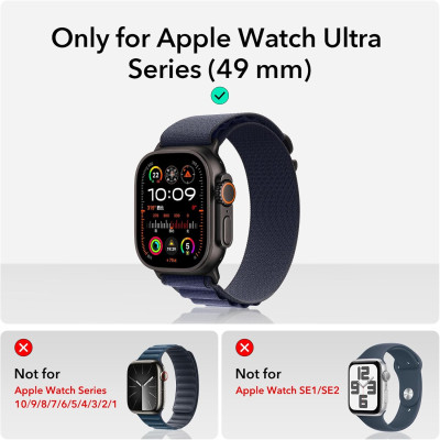 Kính Cường Lực Bảo Vệ Viền ESR Armorite Screen Protector cho Apple Watch Ultra 2/1 49mm – Hàng Chính Hãng