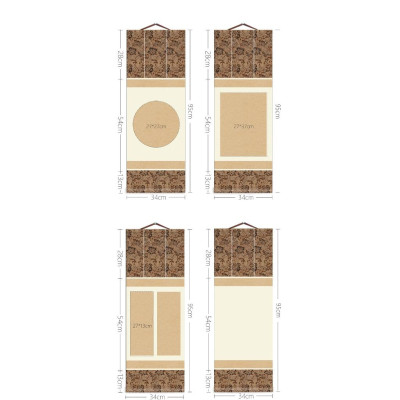 Biểu bồi trục in viền 34x93cm dùng viết thư pháp phong cách thư đạo Nhật