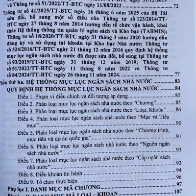 Luật Ngân Sách Nhà Nước; Hệ Thống Mục Lục Ngân Sách Nhà Nước