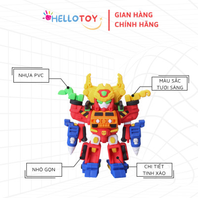 Đồ chơi Robot Little Hyper Buildion - Hello Carbot HC-F-004SD Nhựa PVC 120*72*130mm cho trẻ em trên 37 tháng - Hello Toy