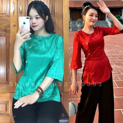 Đồ Lam Đi Chùa # Bà Ba Cài Xéo