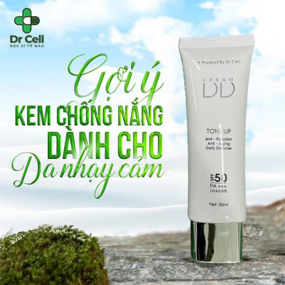 Kem Chống Nắng DD Cream DR CELL 50ml chống nắng bảo vệ da, dưỡng ẩm, nâng tone da - Hàng Chính Hãng