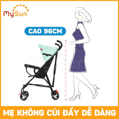 Xe đẩy ngồi du lịch cho em bé 6 tháng 1 2 3 4 tuổi gấp gọn Base MySun