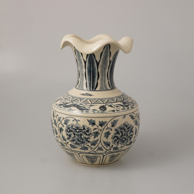 Bình phú an gốm Chu Đậu (S5) - Kích thước F20 x H28 cm