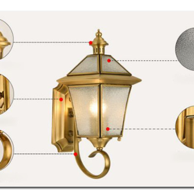 Đèn tường đồng kính trang trí SERINA cao cấp