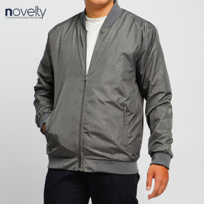 Áo jacket nam in chìm Novelty xám đậm 2203382