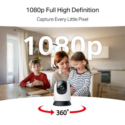 Camera trong nhà Mercusys Pan/Tilt Home Security Wifi Full HD 1080p MC200 - Hàng chính hãng