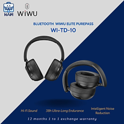 Tai nghe Bluetooth hàng chính hãng WiWU Elite Wi-TD-10: Chụp tai, âm thanh cực chất, pin siêu lâu, kiểu dáng hiện đại, chống ồn tốt