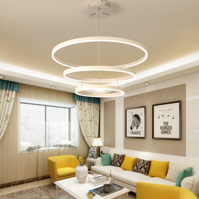 Đèn thả 3 vòng OCTIMUS 3 chế độ màu ánh sáng trang trí nội thất, sang trọng.