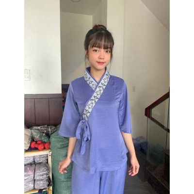 ĐỒ LAM ĐI CHÙA  MẪU LỤA PHÁP