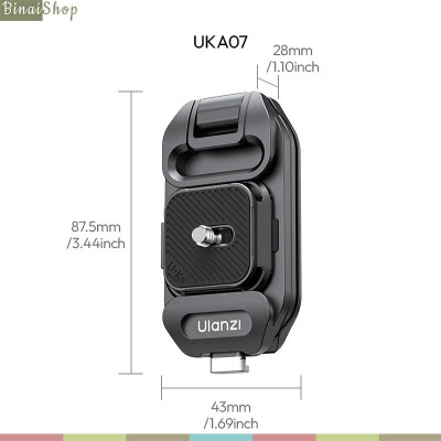 Ulanzi UKA07 - Bộ Kẹp Balo Máy Ảnh GoPro Tháo Nhanh, Bền Nhẹ 94g, Chịu Tải 10kg, Tương Thích Uka & F38 - Hàng Chính Hãng