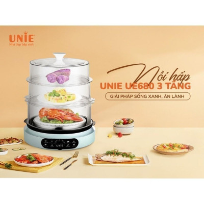 Nồi hấp điện UNIE UE-680 công suất 1000W dung tích 15L - Hàng chính hãng