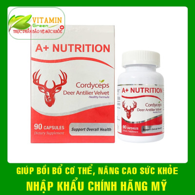  Viên uống đông trùng hạ thảo Nhung hươu A+ Nutrition Codysceps Deer | Nhập Khẩu chính hãng Mỹ