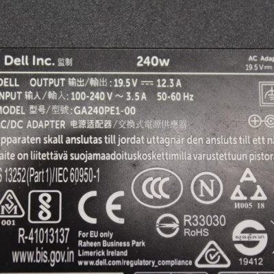 Sạc dành cho Laptop Dell Mobile Precision Workstation M3550 M5550 hàng nhập khẩu.