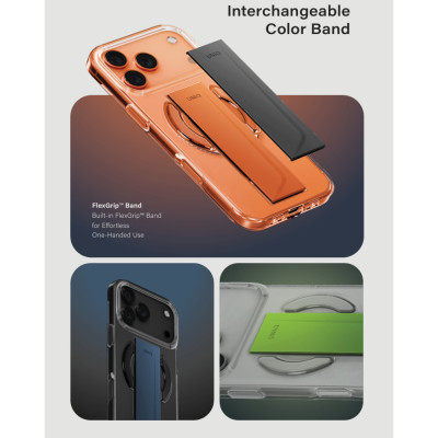 Ốp Lưng Cho iPhone 17 Air/ 17 Pro/ 17 Pro Max UNIQ HELDRO AIR Ôm Mỏng MagClick Dây Đeo FlexGrip Dùng Điện Thoại Một Tay Hàng Chính Hãng
