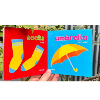 Bộ Sách - Baby First Picture Book - Song Ngữ Anh Việt - Bìa Cứng 8 Chủ Đề Quét QR File Nghe