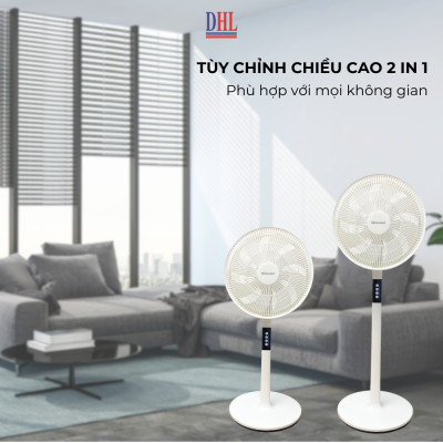 Quạt điện lửng Mitomo FCE-60HEV, công suất 60W mạnh mẽ, động cơ dây đồng - hàng chính hãng bảo hành 2 năm