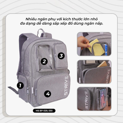 Ba Lô Strive - Thiên Long BP-029/T24 - Màu Đen