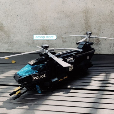 Đồ chơi lắp ráp, xếp hình: Trực thăng vận tải diều hâu đen - Qman 1928 (473 chi tiết)