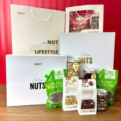 [SET QUÀ TẶNG 20/10] Hạt Dinh Dưỡng Nhập Khẩu Oaky Tặng Bạn Gái, Mẹ, Cô Giáo - Hạt Chia Ned & Mắc Ca