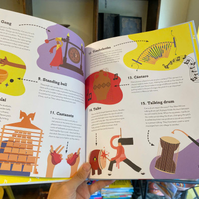 Sách - Around the World in 80 Musical Instruments by Nancy Dickmann | Children