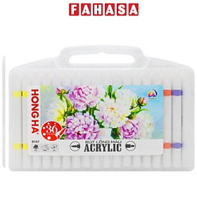 Hộp 36 Bút Lông Màu Acrylic 2 Đầu - Hồng Hà 8147