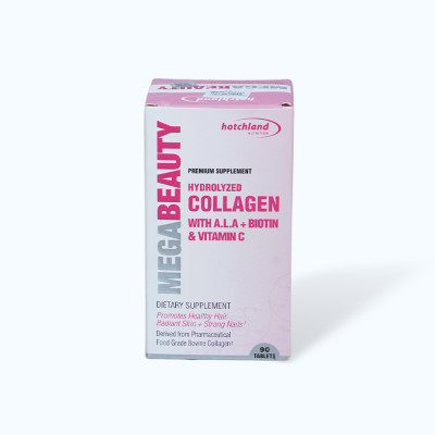 Viên uống Hotchland MegaBeauty ngăn nếp nhăn, làm đẹp da, tóc, móng (Hộp 90 viên)