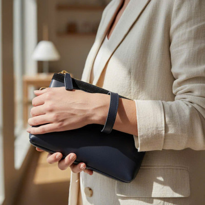 Ví Cấm Tay Da Bò Ý, Ví Cầm Tay Đa Năng Clutch thời trang thiết kế Hity ACC001