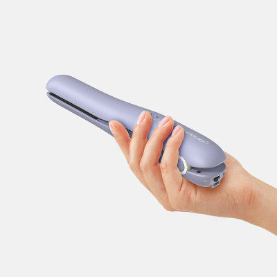 Máy duỗi tóc không dây, tấm phủ nhiệt ceramic LocknLock 15W - Màu tím - ENA224PUP - Hàng chính hãng