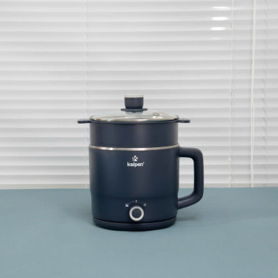 Ca lẩu điện mini Inox 304 đa năng Kalpen dung tích 1.8L kèm xửng hấp - Hàng chính hãng