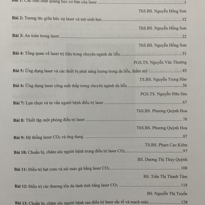 Sách -  Ứng dụng Laser trong chuyên ngành Da liễu