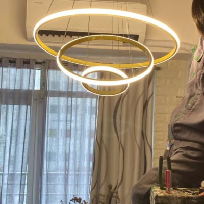 Đèn thả MONSKY ADELE 3 vòng 3 chế độ màu ánh sáng có điều khiển từ xa tiện dụng 20-40-60cm