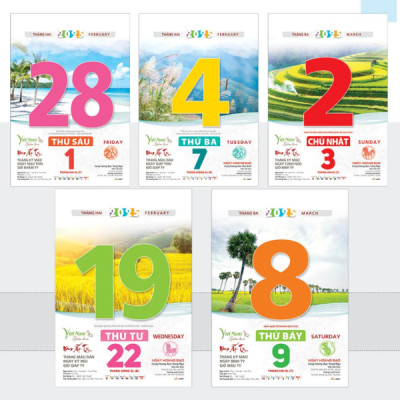 Lịch 2025 - Lịch Bloc Siêu Đại Trọn Bộ 2025 - 20 x 30 cm - Lịch Văn Lang