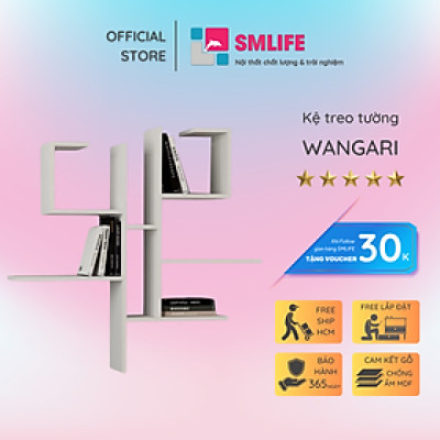 Kệ gỗ trang trí đa năng SMLIFE Wangari
